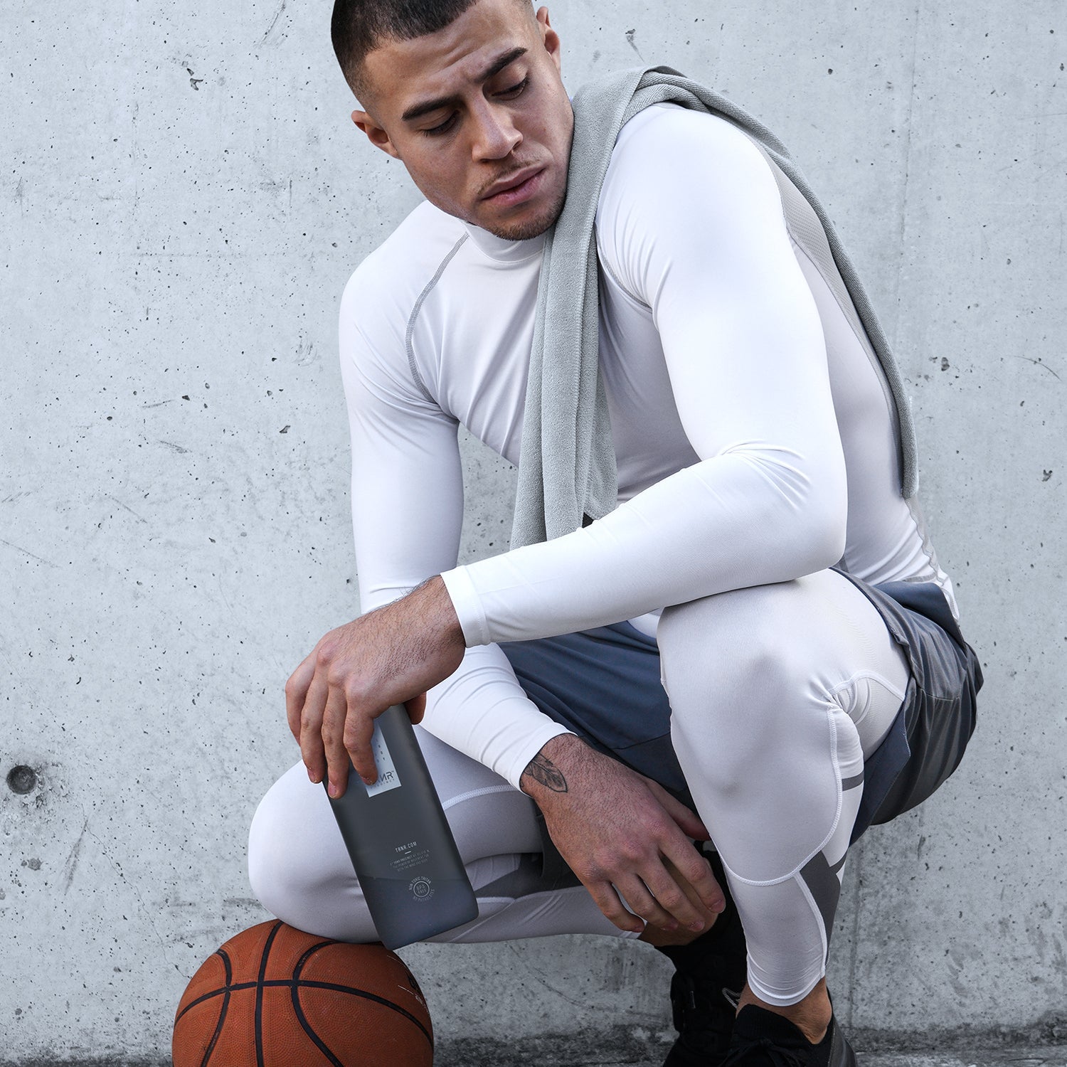 Tritan Bottle by TRNR | Lifestyle Shot with Male Model